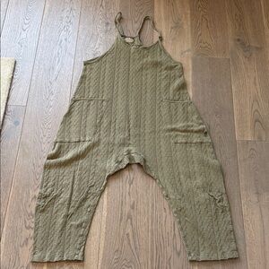 Free People Movement Olive Harem Jumpsuit | XS | Boho One Piece